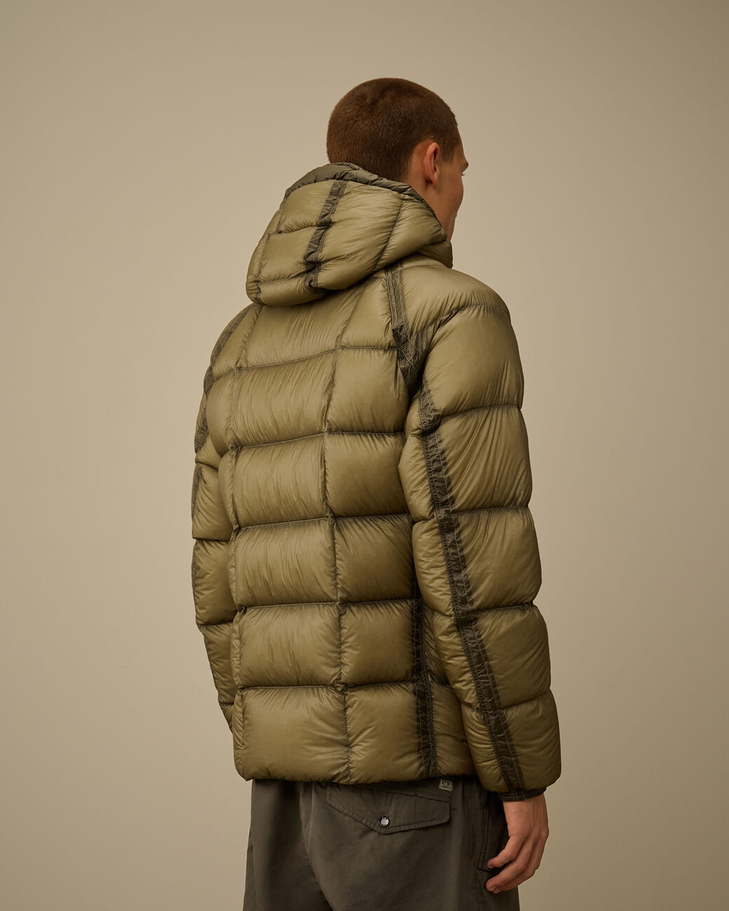 C.P Company Hooded Down Puffer - FUNGI GREY