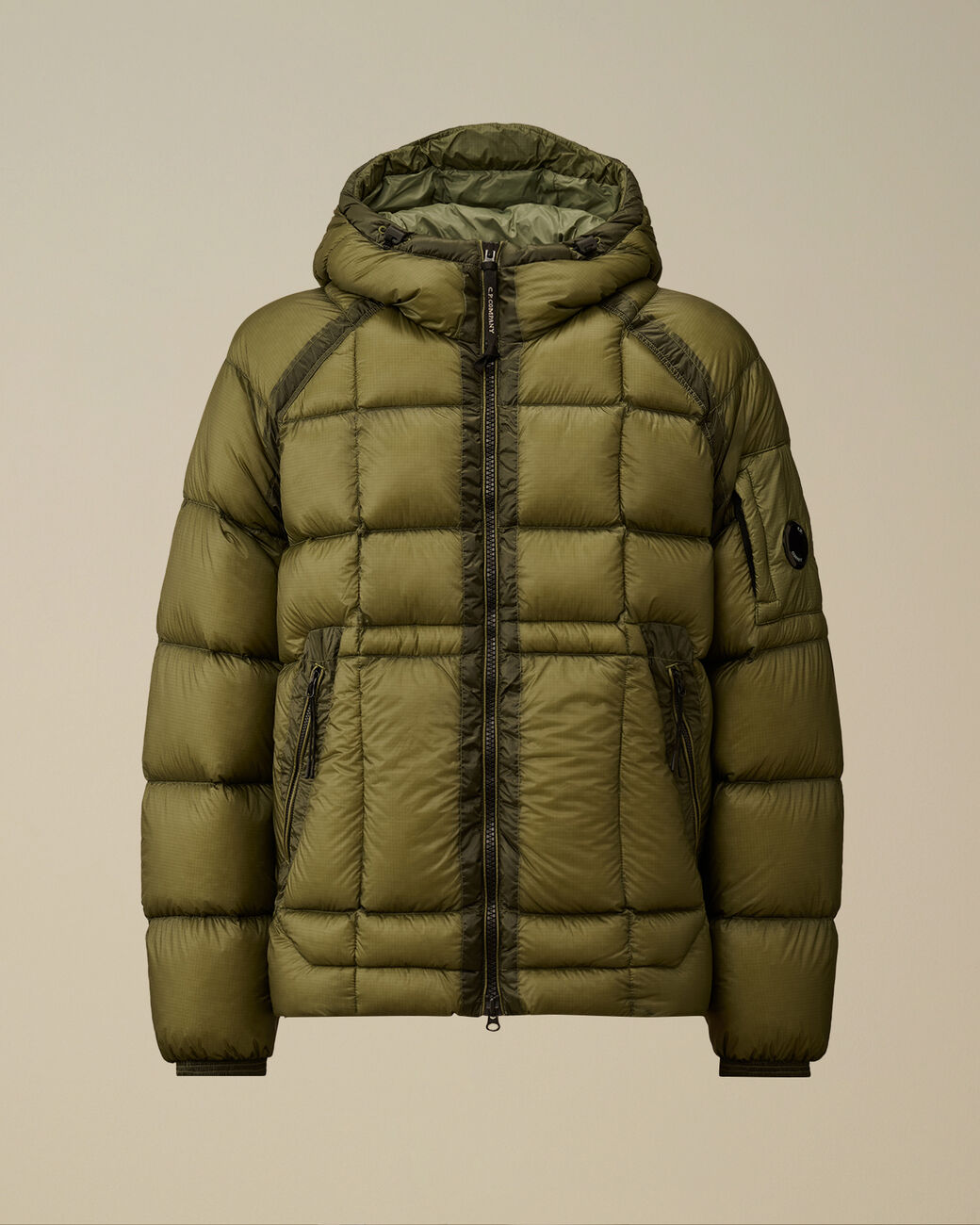 C.P Company Hooded Down Puffer - GREEN BANANA