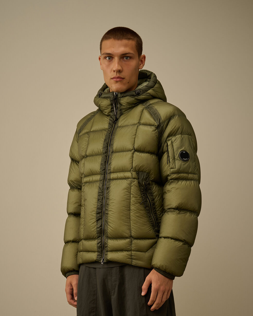 C.P Company Hooded Down Puffer - GREEN BANANA