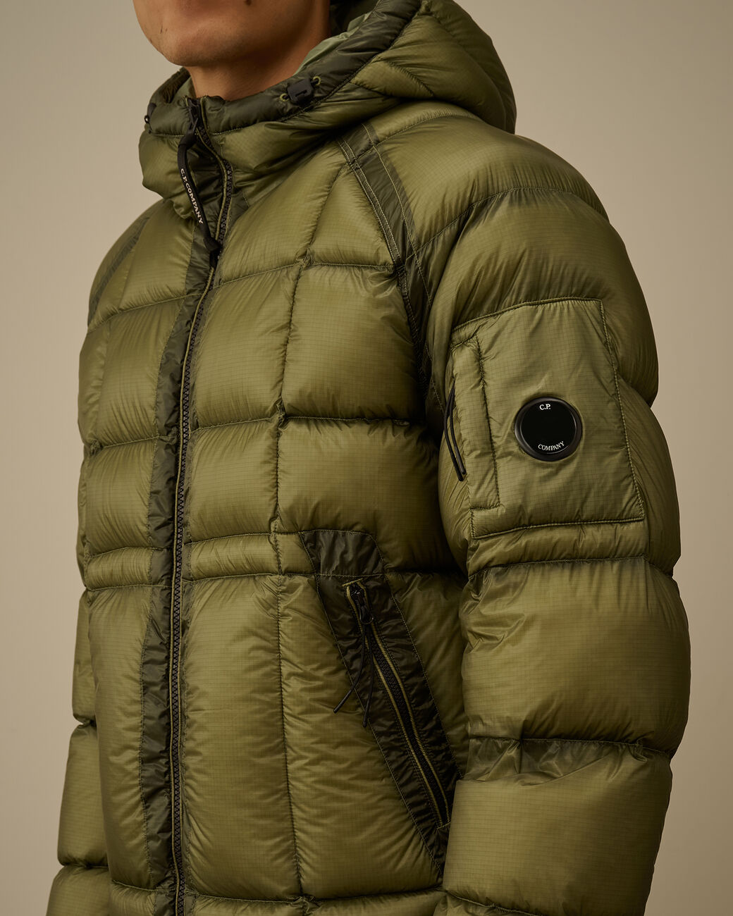 C.P Company Hooded Down Puffer - GREEN BANANA