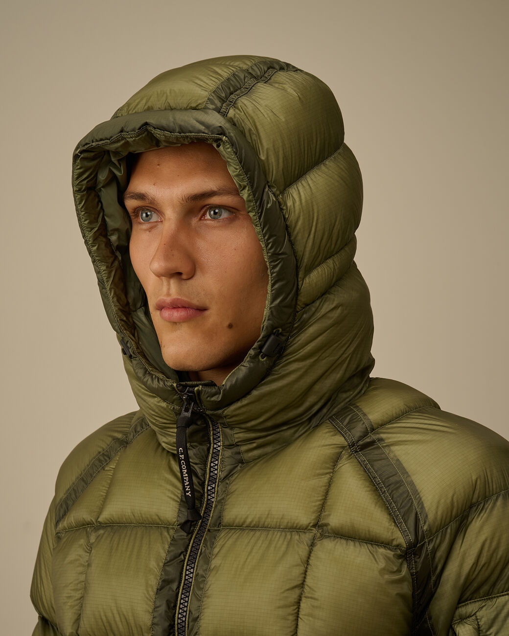 C.P Company Hooded Down Puffer - GREEN BANANA