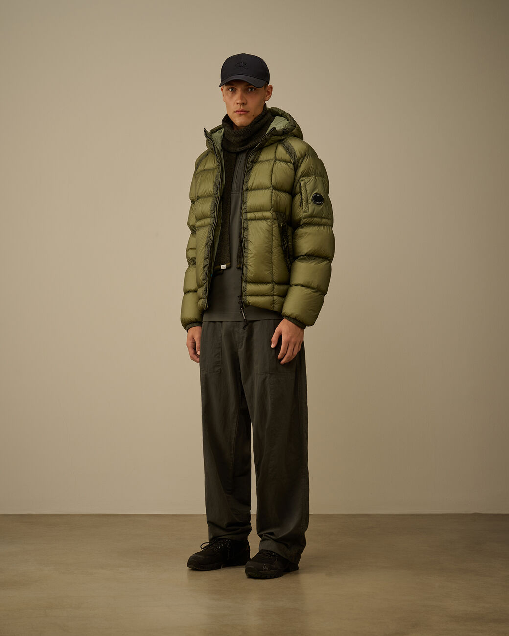 C.P Company Hooded Down Puffer - GREEN BANANA