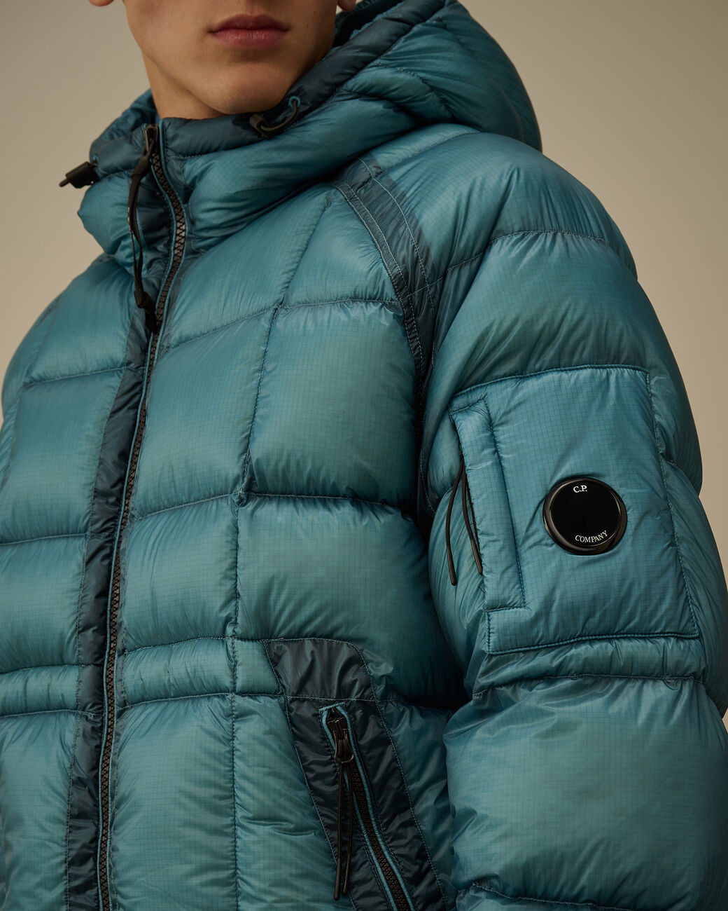 C.P Company Hooded Down Puffer - LIGHT BLUE