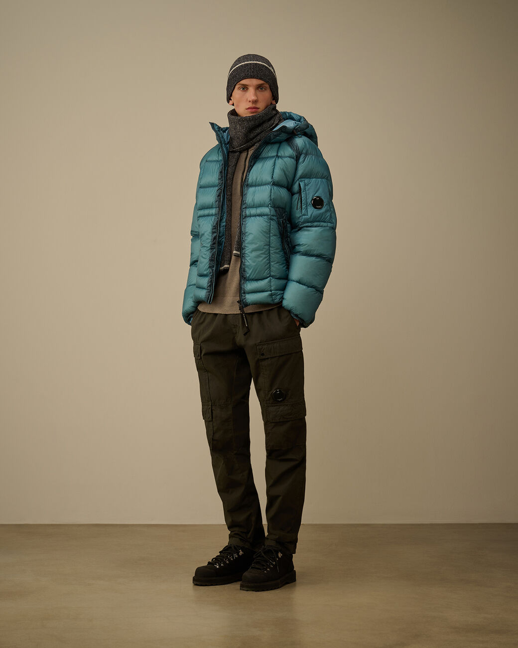 C.P Company Hooded Down Puffer - LIGHT BLUE