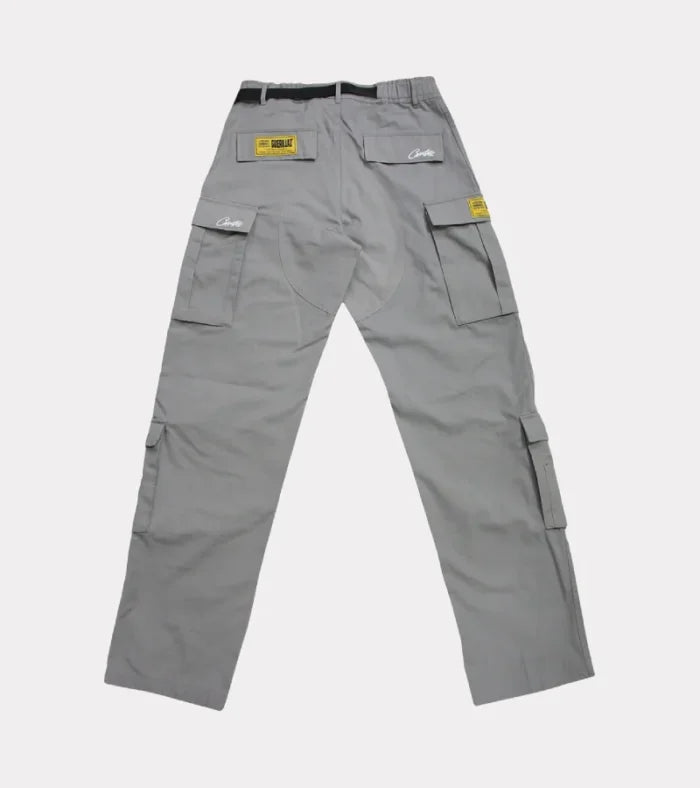 Corteiz Mula Guerillaz Cargos – Grey/White
