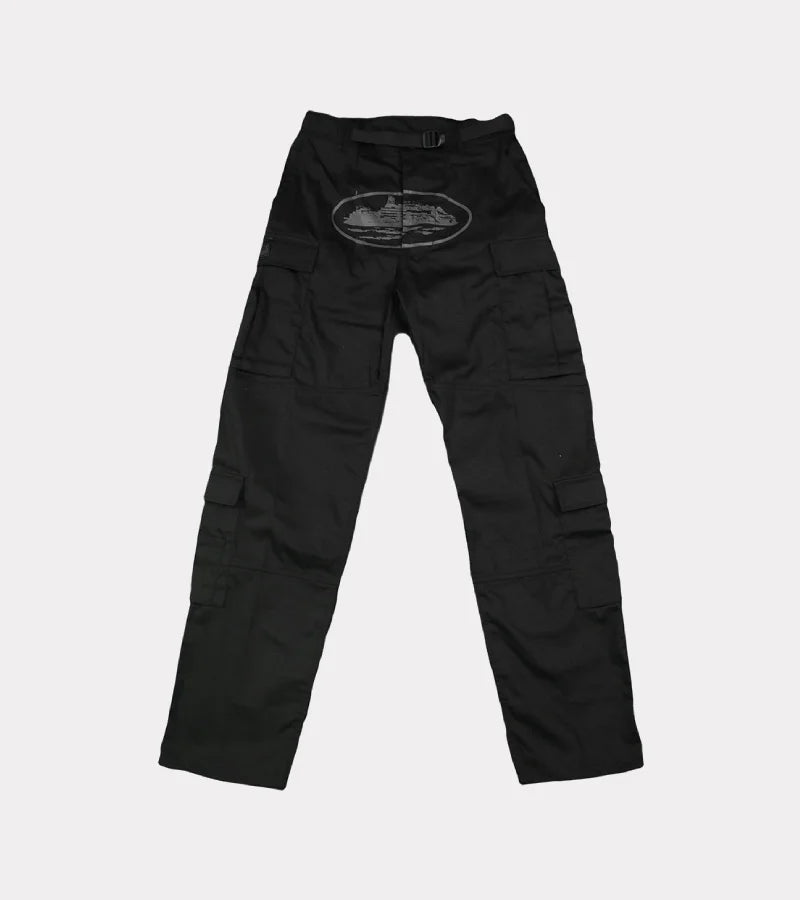 Corteiz Mula Guerillaz Cargos – Black