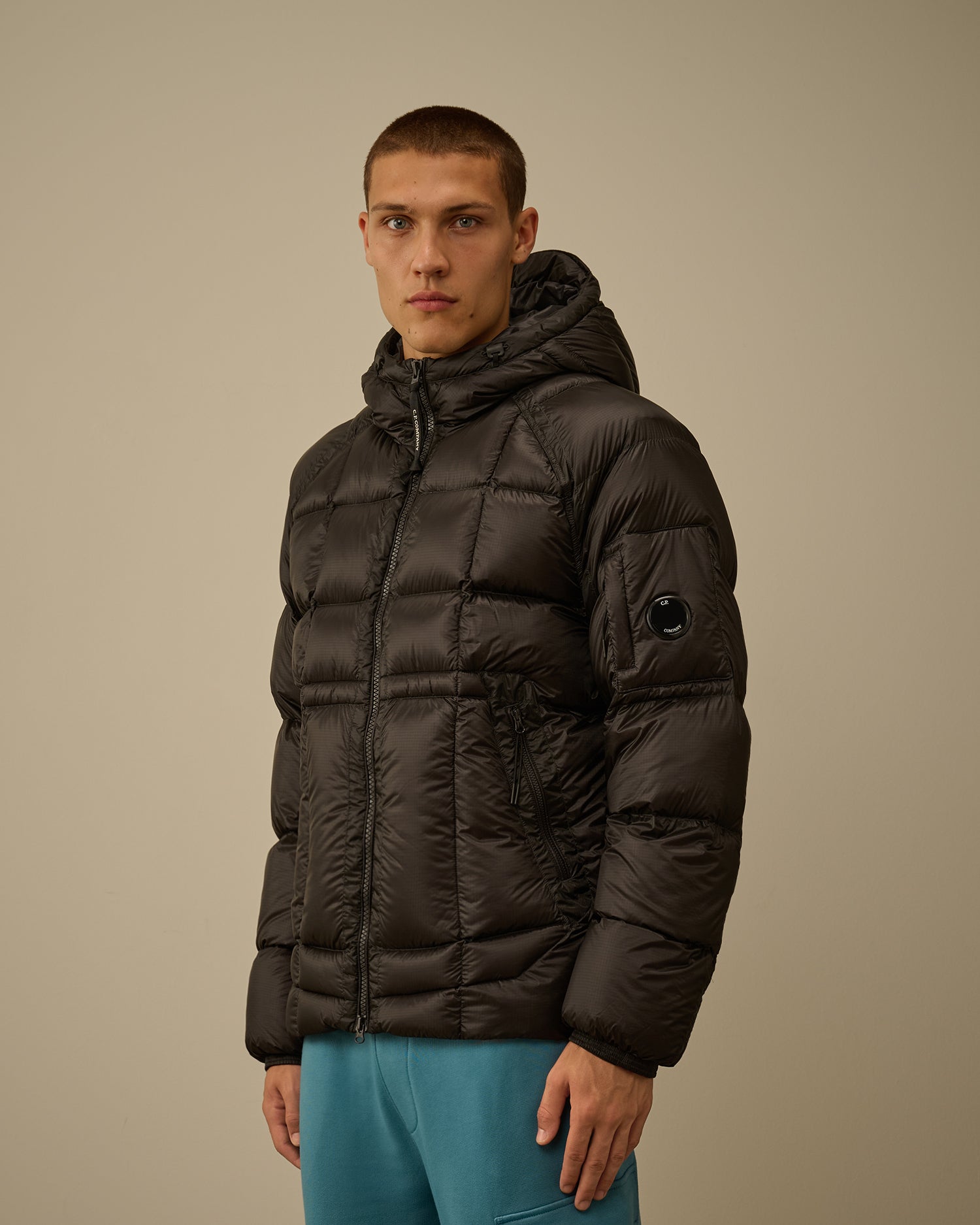 C.P Company Hooded Down Puffer -  BLACK
