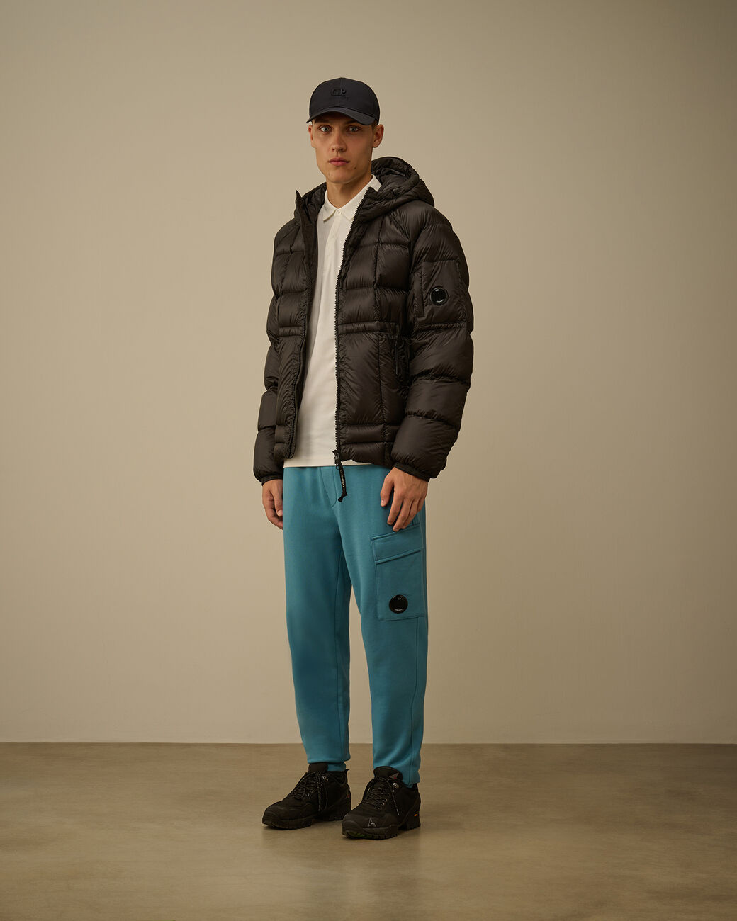 C.P Company Hooded Down Puffer -  BLACK